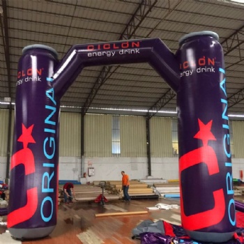  Inflatable Castle Shaped Bottle Arch With Printed Logo	