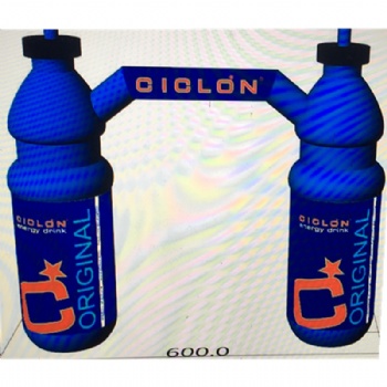  Inflatable Castle Shaped Bottle Arch With Printed Logo	