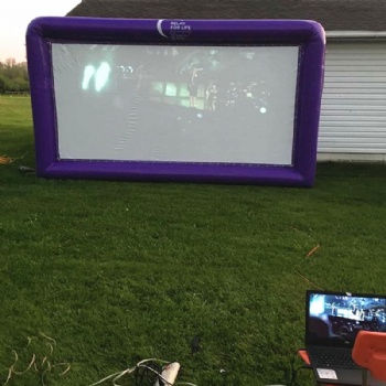  Custom Lightweight backyard lawn movie screen - fits in a backpack for familly hot theater	