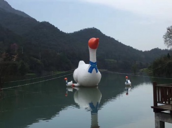  Cute goose animal inflatable swan for resort promotion	
