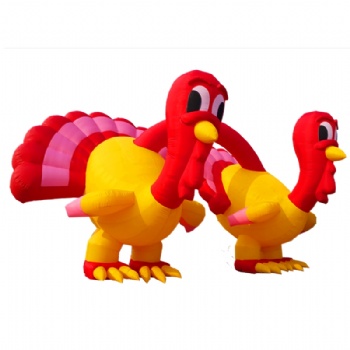 Inflatable Twin turkey thanksgiving arch for Party