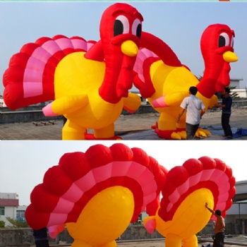  Inflatable Twin turkey thanksgiving arch for Party	